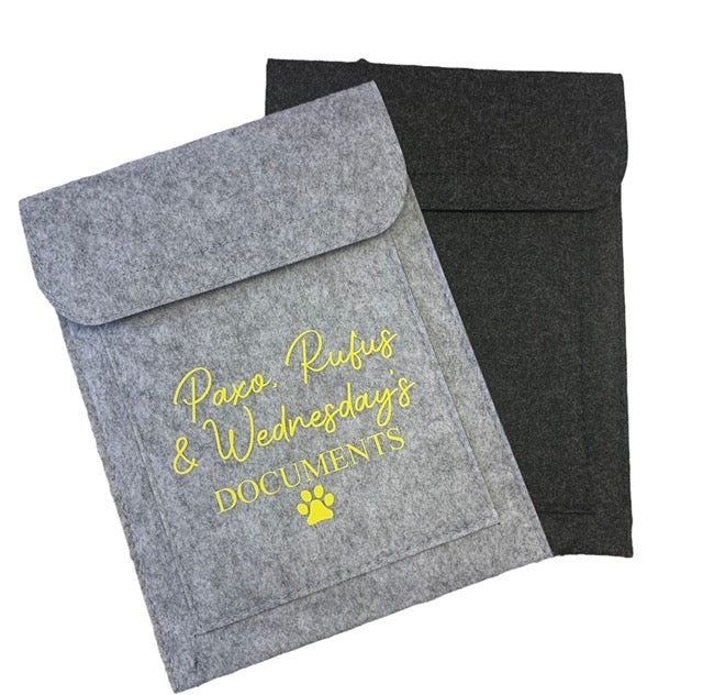 PERSONALISED PET DOCUMENT WALLET