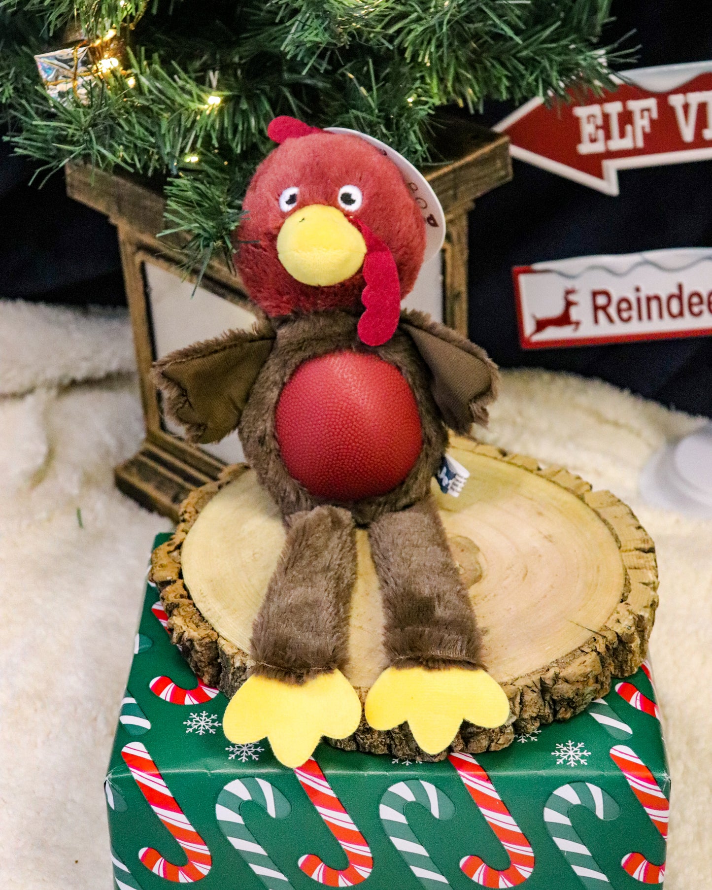 ROXIE RUBBER TUM TURKEY PLUSH TOY PLUSHIE