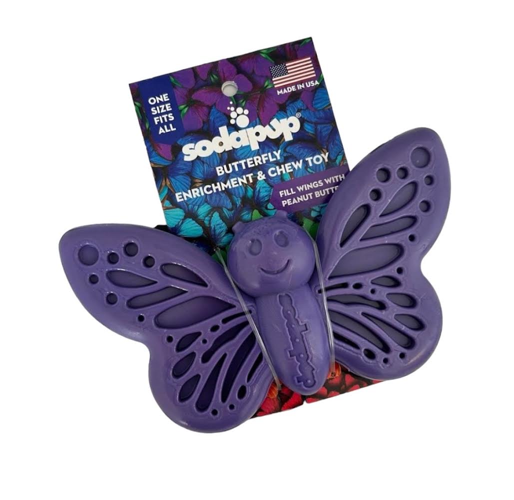 SODAPUP BUTTERFLY ENRICHMENT & POWER CHEWER TOY