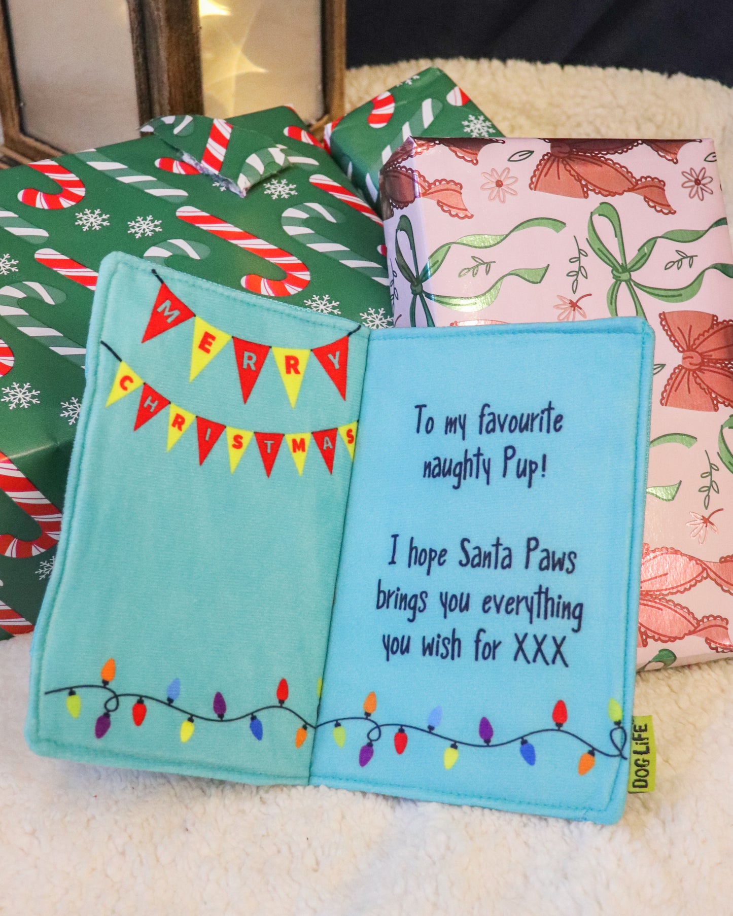 DEAR SANTSA CHRISTMAS CARD PLUSH TOY