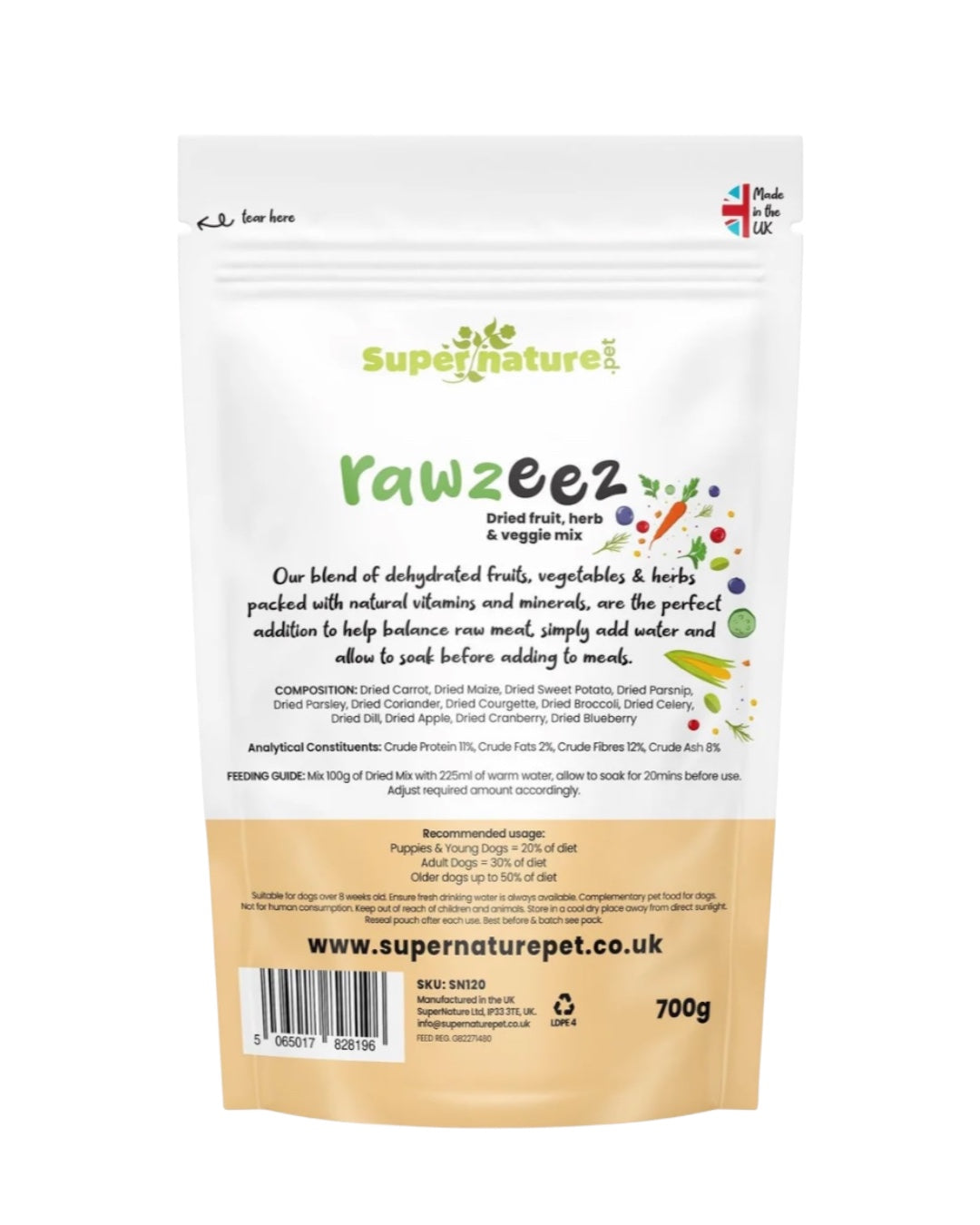 RAWEEZ DRIED FRUIT & VEG SUPPLEMENT