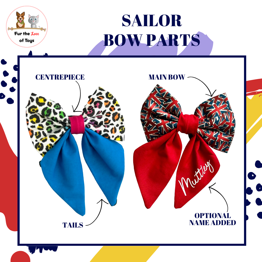 SANTAS HELPER RED & WHITE SAILOR BOW