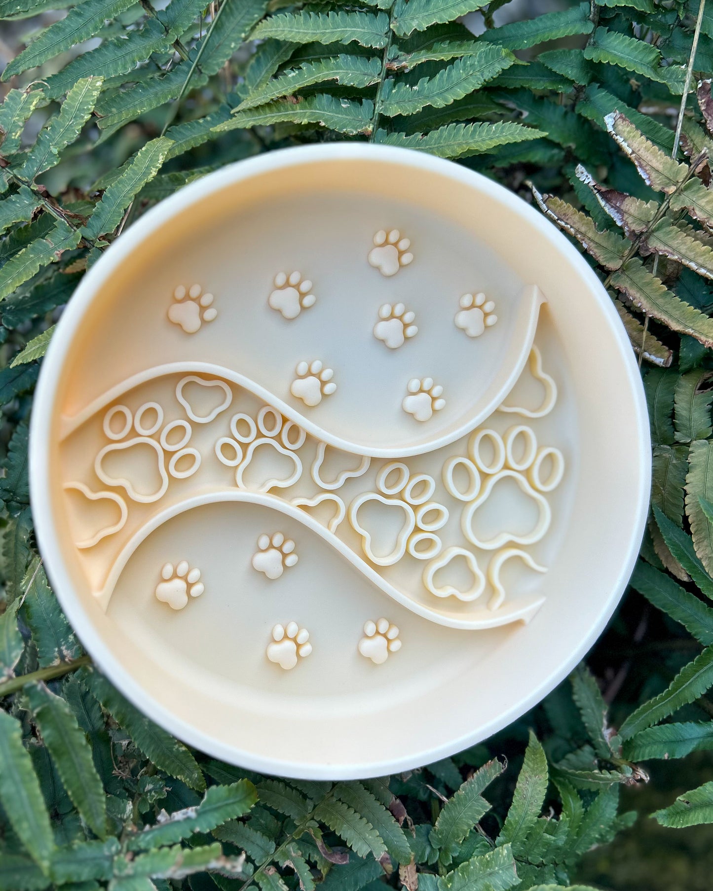 PAWS ON PLATES SILICONE SLOW FEEDER LICK BOWL