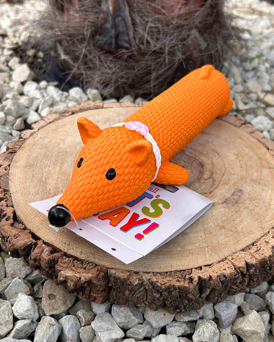 FREDDIE THE LONG FOX LATEX TOY
