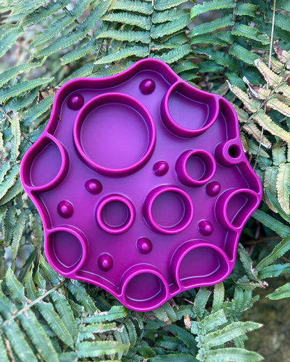 GRAPE GALAXY 2 IN 1 SILICONE SLOW FEEDER BOWL & LICK MAT