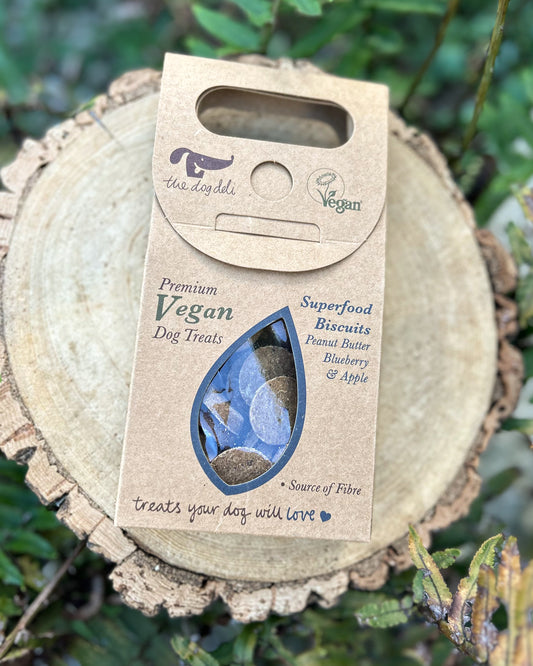 VEGAN PEANUT BUTTER, BLUEBERRY & APPLE MINI BISCUIT TREATS