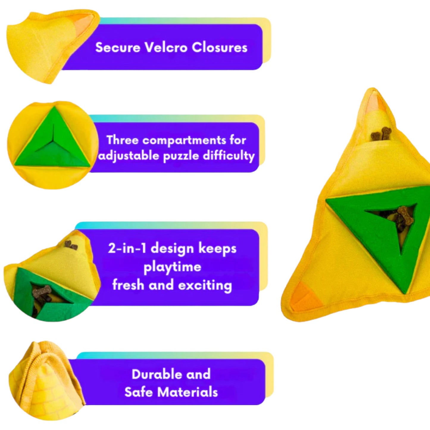 PYRAMID PUZZLE 2 IN 1 INTERACTIVE DOG TOY