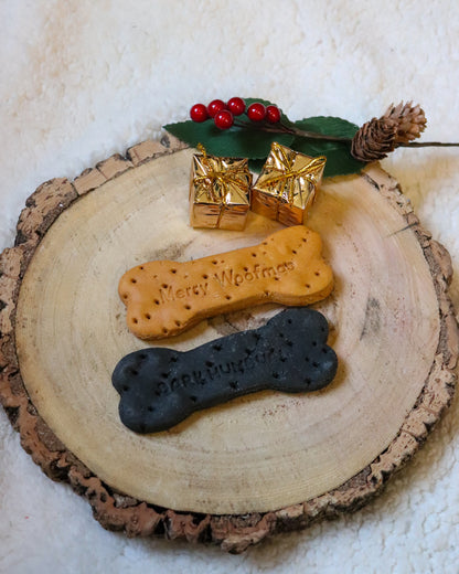 APAWTISER MERRY WOOFMAS & BARK HUMBUG BISCUIT BONE TREAT