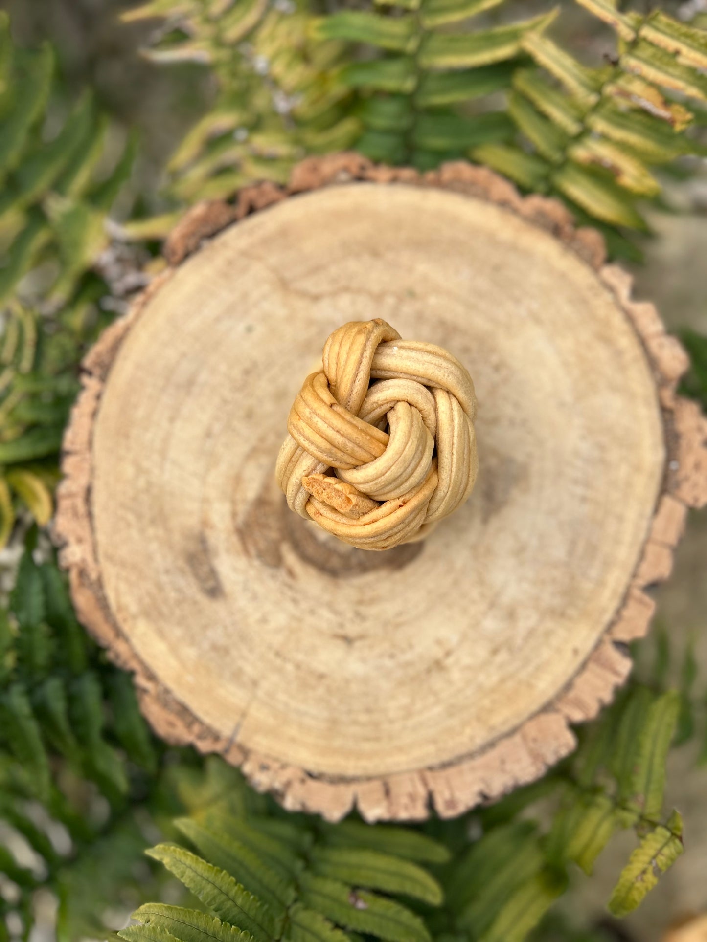 PEANUT BUTTER BRAIDED BALL