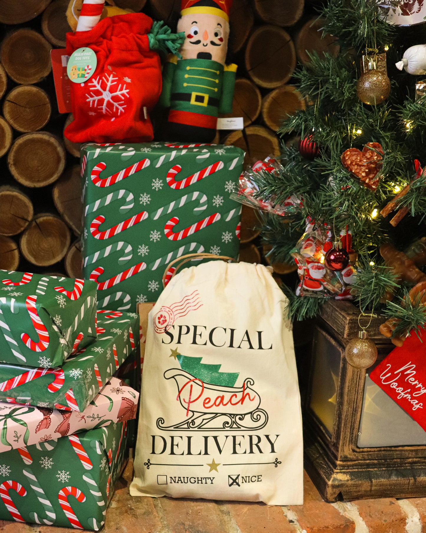 PRE ORDER - SANTA’S SLEIGH PERSONALISED CHRISTMAS ADVENT BAGS  12 & 25 DAY