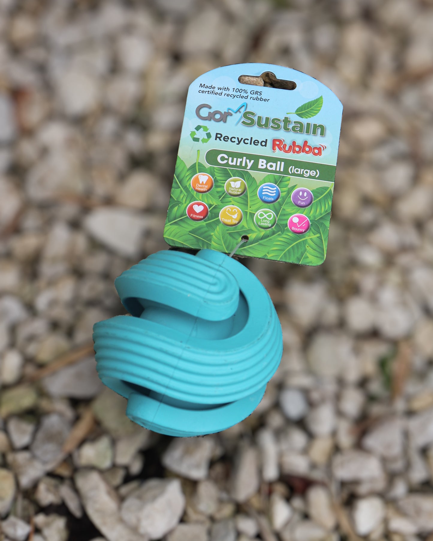 GOR SUSTAIN CURLY ENRICHMENT BALL TOY (ECO FRIENDLY)