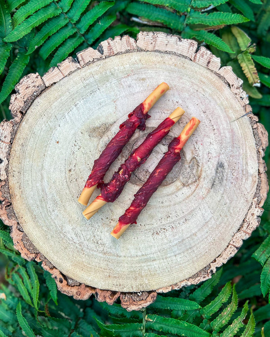 DUCK , CHICKEN & RICE MEATY WRAPS