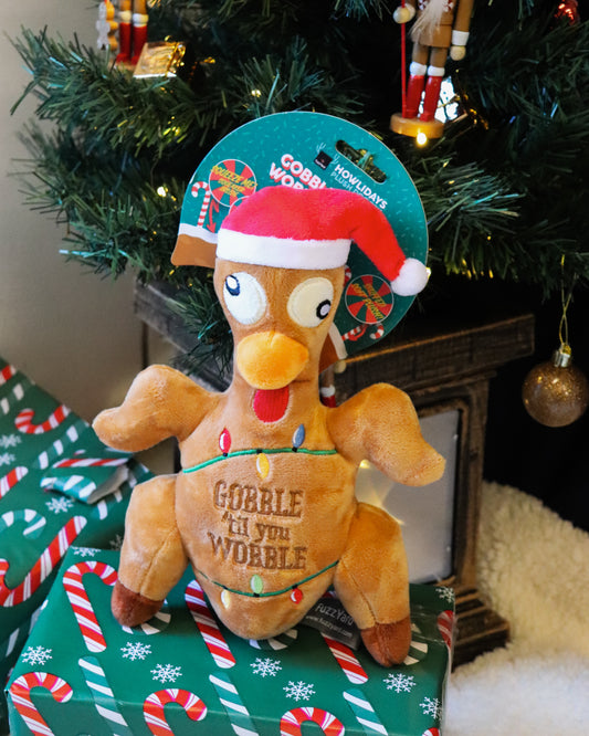 FUZZYARD GOBBLE TILL YOU WOBBLE CHRISTMAS TURKEY PLUSH TOY PLUSHIE