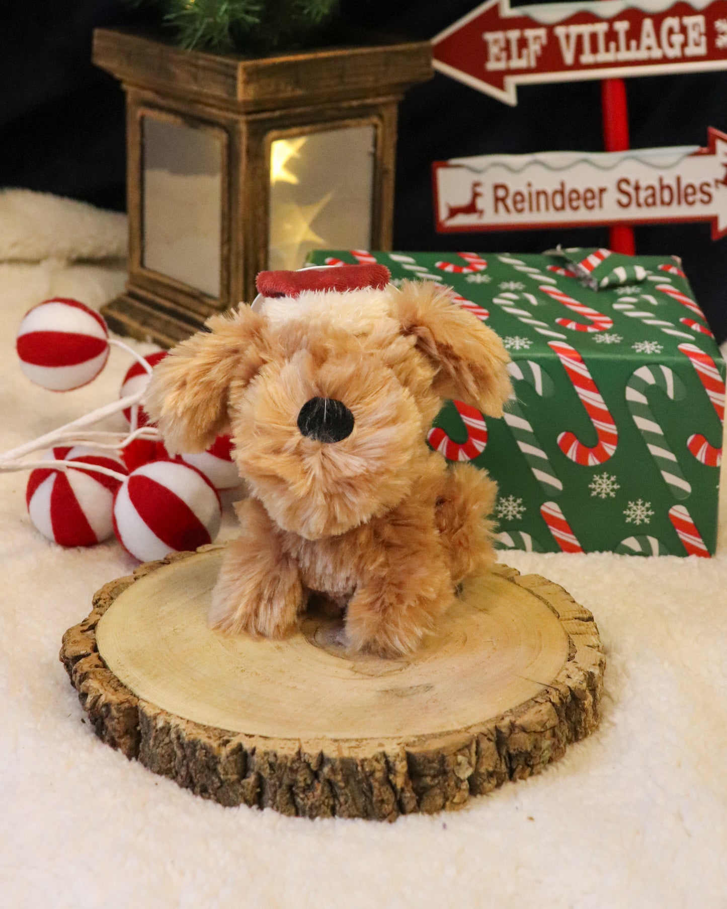 STELLA THE SCRUFFY DOG SMALL CHRISTMAS PLUSH TOY