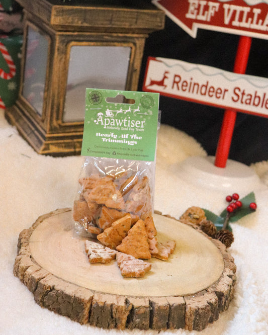 NEARLY ALL THE TRIMMINGS CHRISTMAS TREE BISCUITS / TRAINING TREATS