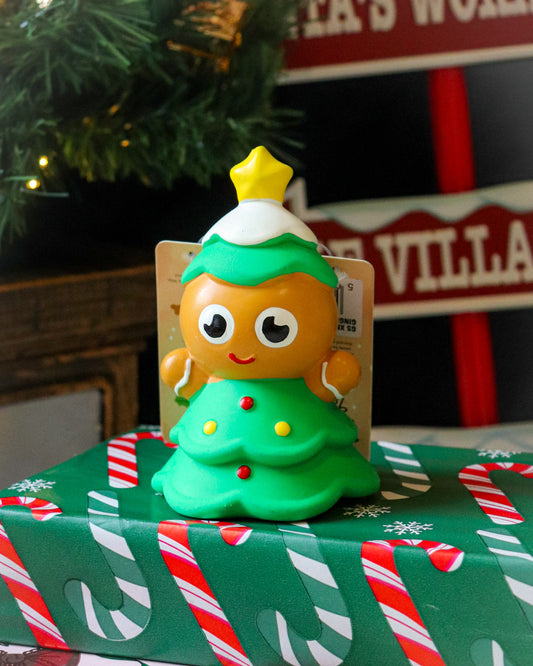 GINGERBREAD TREE SQUEAKY LATEX TOY