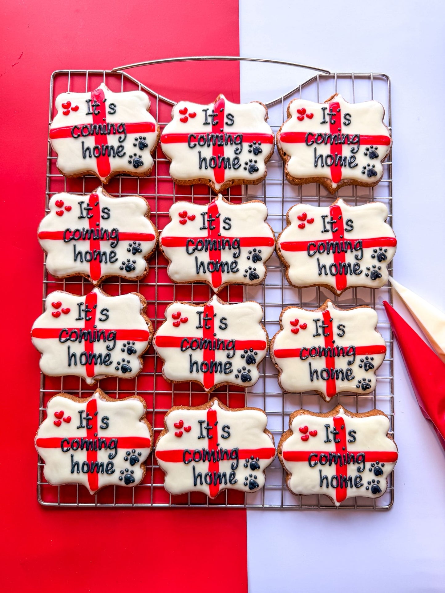 NELSONS TREATS “IT’S COMING HOME” ENGlAND WORLD CUP HAND BAKED DOG BISCUIT