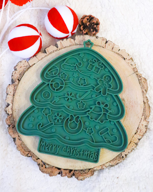 MERRY CHRISTMAS TREE LICK MAT