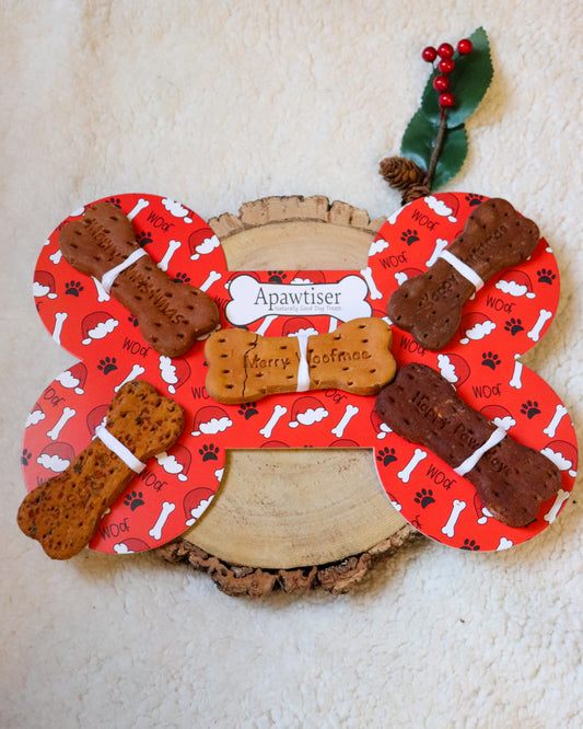 APAWTISER MERRY WOOFMAS BISCUIT BONES