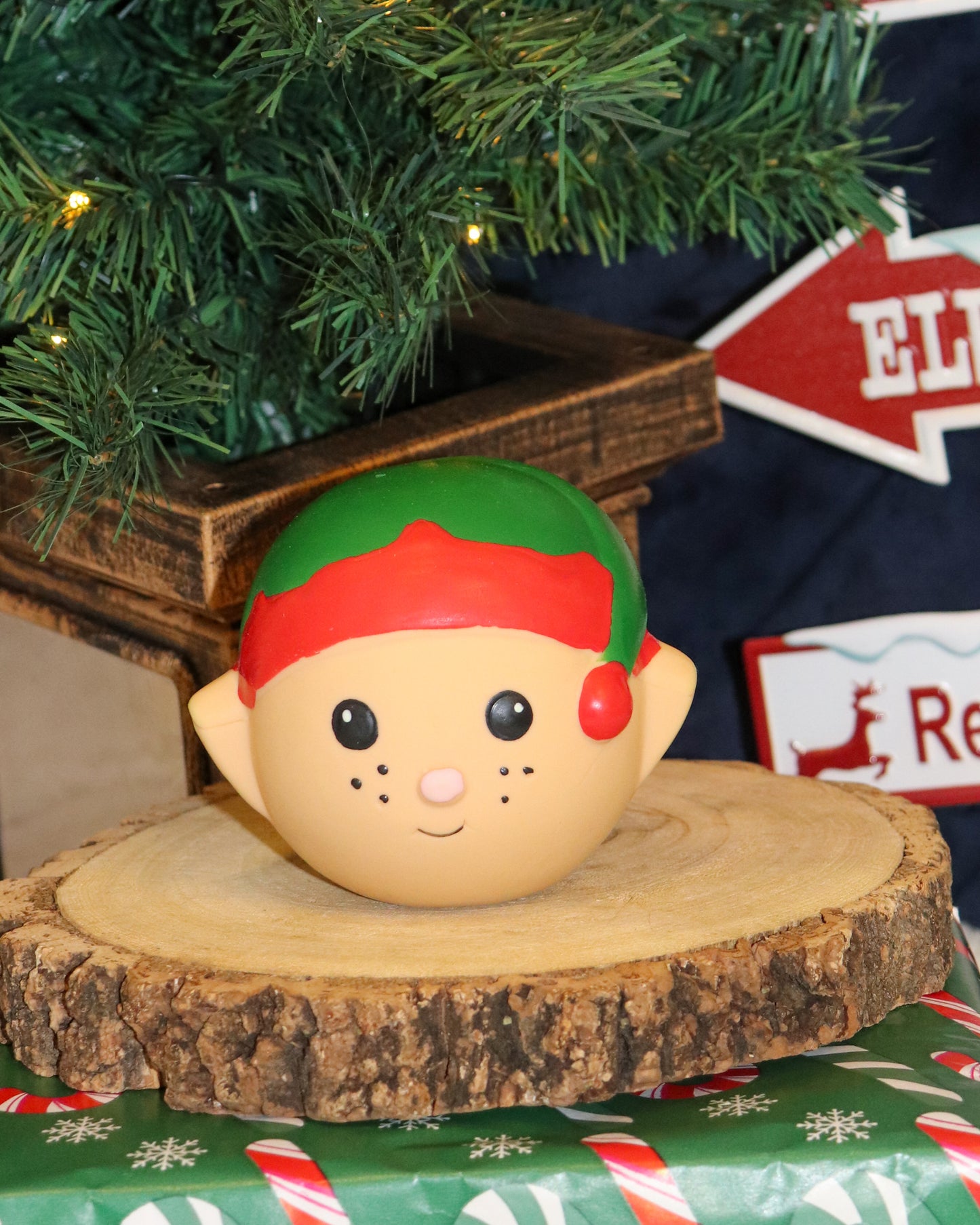 ELFRED ELF BALL LATEX SQUEAKY TOY