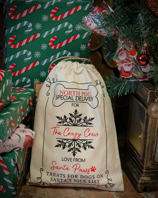 PRE ORDER - CLASSIC CHRISTMAS PERSONALISED CHRISTMAS ADVENT BAGS  12 & 25 DAY