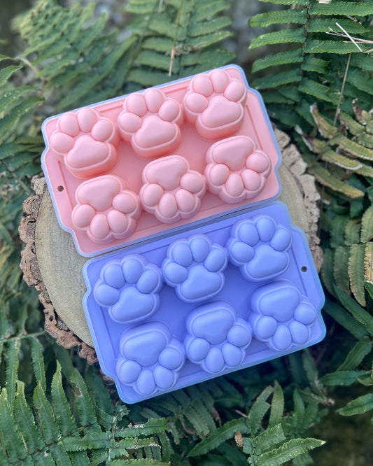 PAW PRINT SILICONE MOULDS WITH LIDS