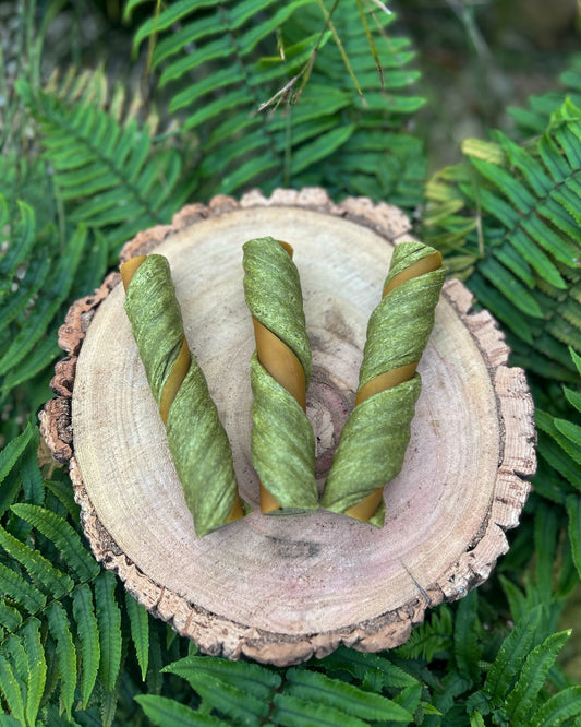 VEGGIE BITES BROCCOLI & SPINACH  PUFFED TWIST STICK CHEW