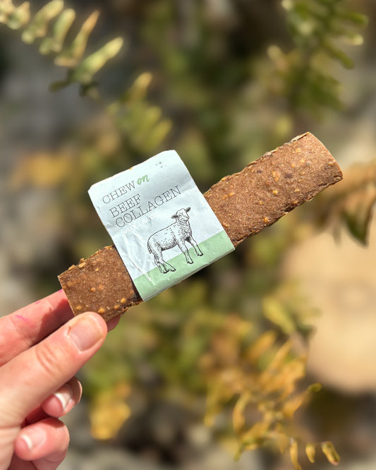 CHEW ON BEEF COLLAGEN BAR WITH LAMB