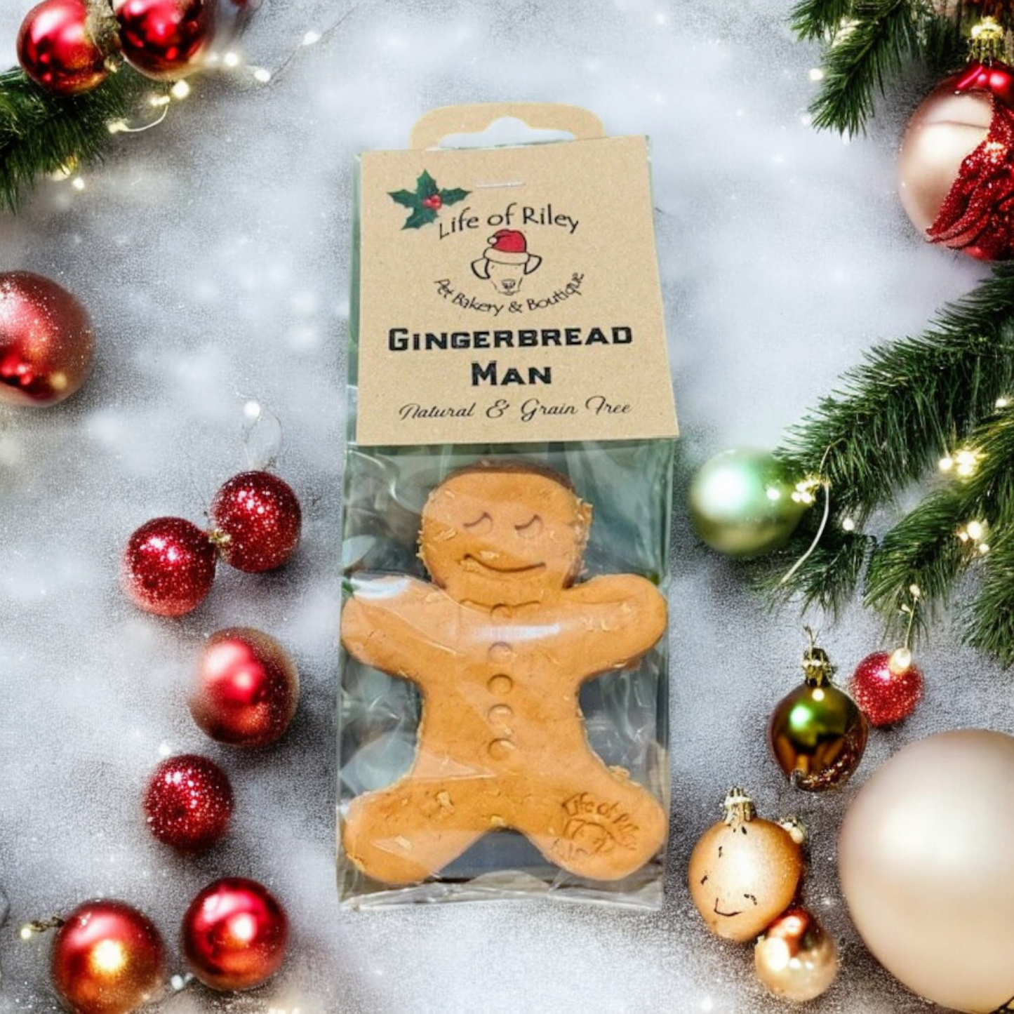 GINGERBREAD MAN DOGGY HANDBAKED BISCUIT