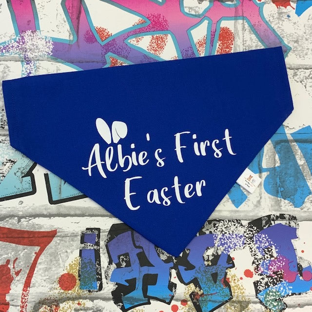 PERSONALISED FIRST EASTER BANDANA